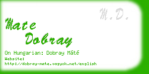 mate dobray business card